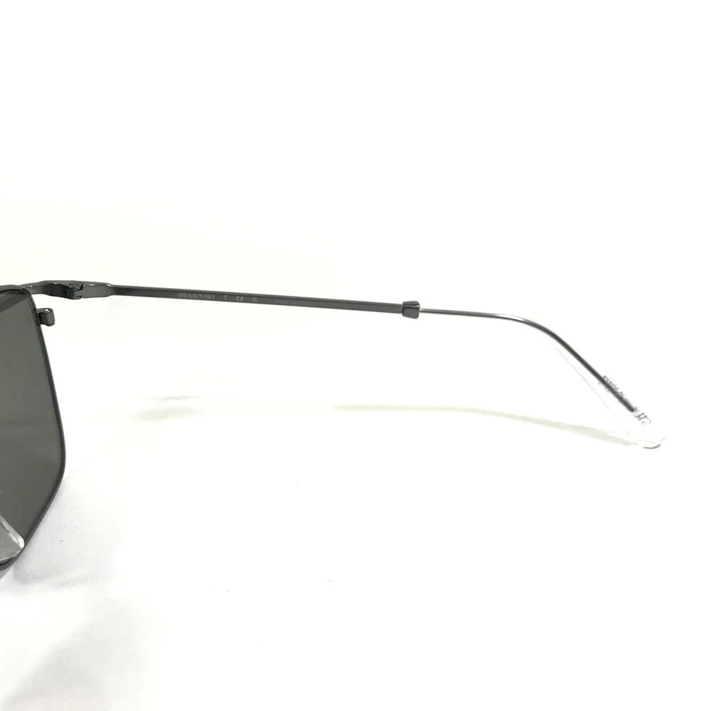Swarovski Sunglasses SK7006 40116G Gunmetal Gray Clear Sparkly Crystals Mirrored